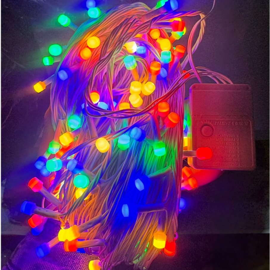 Bộ đèn nháy Kim Cương 40M Chống Nước IP65, dây led 50M 4 lõi, bóng 2 màu trang trí tiểu cảnh