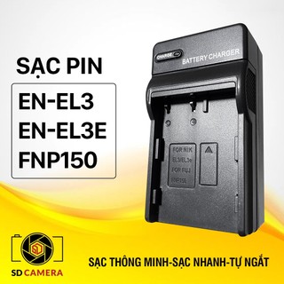 Sạc pin en-el3 en-el3e fnp150 cho nikon d70 d80 d90 d700 d300 d200 d10...fujifilm finepix sạc nhanh có led báo đầy