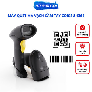 Máy quét mã vạch không dây Corisu 136E kết nối Bluetooth 5.0, độ bền cao, dễ dàng sử dụng - Bảo hành 12 tháng
