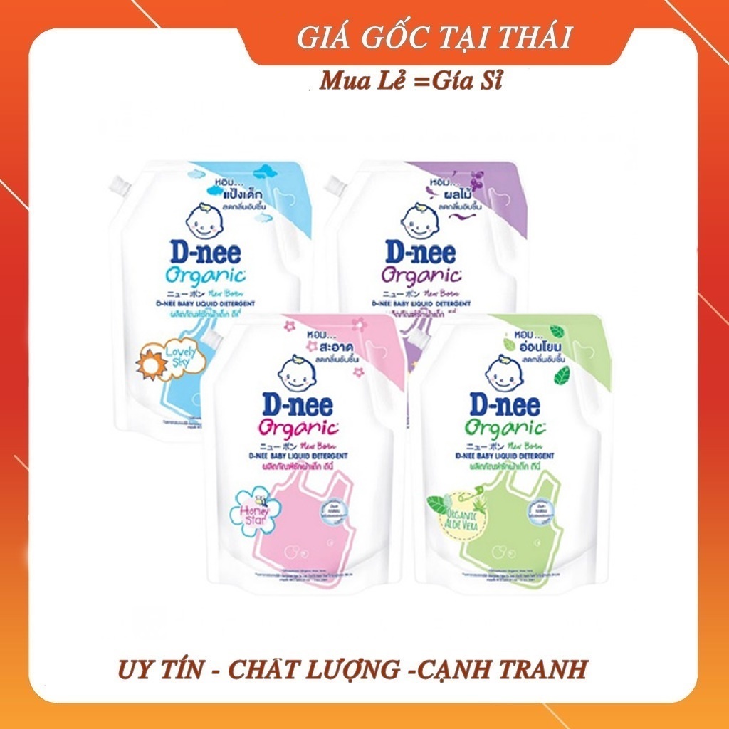 {Mẫu mới, hàng nội địa} (Túi 1,4 Lít) Nước giặt Dnee Thái Lan bịch 140