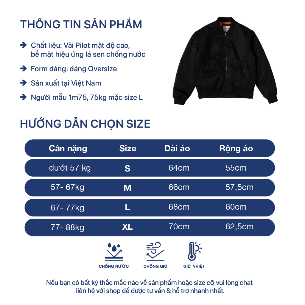 Áo jacket bomber pilot nam nữ 3 lớp dáng rộng streetwear, áo khoác vải chống nước DarkOfStar DJK09