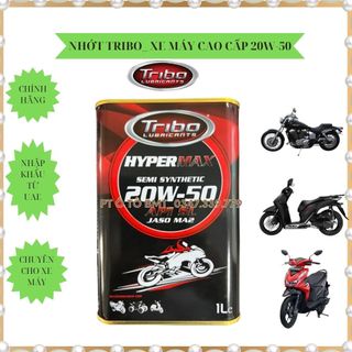 Dầu nhớt tribo xe máy cao cấp nhập khẩu dubai, loại nhớt sae 20w50 api sl jaso ma2. loại chai 1 lít.
