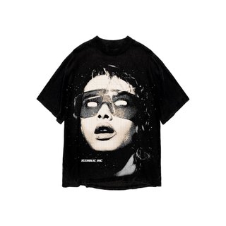 Áo thun in hình unisex nam nữ teeholic cotton cao cấp phong cách retro y2k màu đen trắng THS091223_309