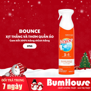 [NK Mỹ] Xịt thơm quần áo Bounce Mỹ Rapid Touch Up 3 in 1 giúp quần áo thơm thẳng chống nhăn khử mùi 275g