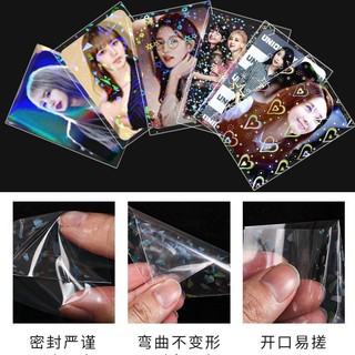 Set 10 sleeve hologram bảo vệ card, ảnh