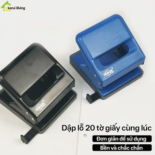 Máy bấm lỗ giấy KWAI 2 lỗ từ 20 tờ làm sổ, máy bấm lỗ giấy kẹp 2 lỗ cho 20 tờ, dụng cụ bấm lỗ giấy
