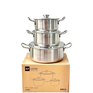 Bộ 3 Nồi inox HT Cook - Hàng công ty Tân Hợp Thành