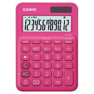 [Sắc màu mới] Máy tính Casio MS-20UC-RD Chính Hãng - Hiển thị 12 số