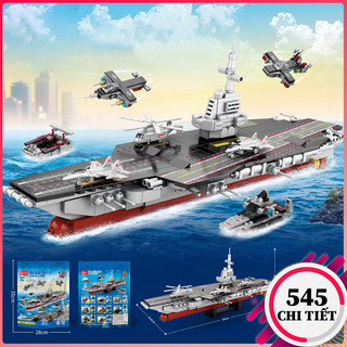 Bộ đồ chơi lắp ráp tàu chiến 545 CT, Mô hình lắp ráp tàu, xếp hình máy bay, xe tăng đồ chơi mới