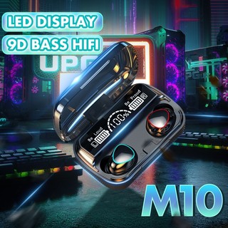 Tai nghe Bluetooth Tai nghe M10 mega bass Tai nghe chơi game siêu chỉ báo kỹ thuật số V5.1 Chơi game không dây