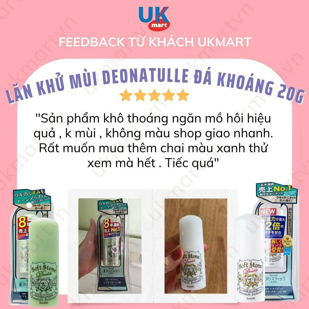 Lăn Khử Mùi Deonatulle Đá Khoáng Làm Sáng Da 20g Soft Stone W Double Deodorant #Color Control
