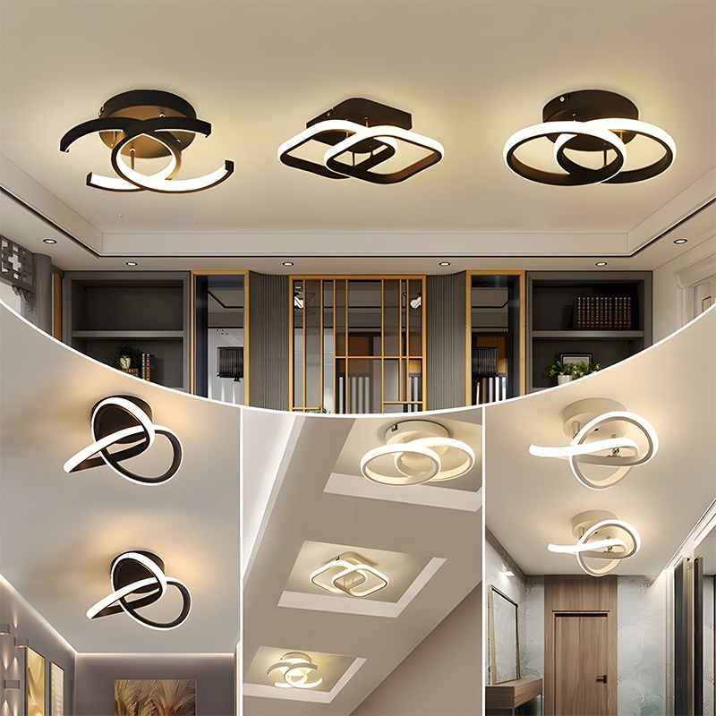 GOGEOUS 3 màu đèn ốp trần LED Phong cách Bắc Âu Đèn chùm phòng ngủ decor