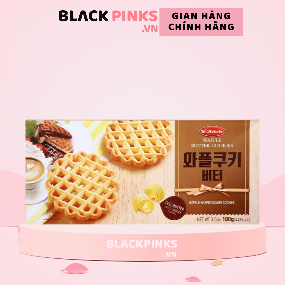 Bánh quy bơ Kokola Waffle Cookies hộp 100g / Bánh quy socola Kokola Waffle Cookies hộp 100g