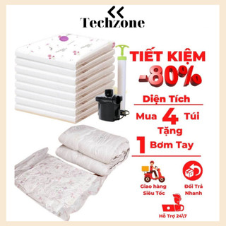 Combo máy hút chân không quần áo, túi hút chân không quần áo nhựa P/E siêu dai tái sử dụng nhiều lần