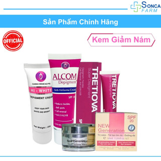 Kem Giảm Nám, Mờ Thâm, Sáng Da Alcom Depigment, Tretiova, Hi - White, New Generation