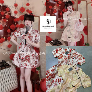 Đầm gấm cổ tàu  K4284 ( hình thật shop chụp ) - CAROTSHOP