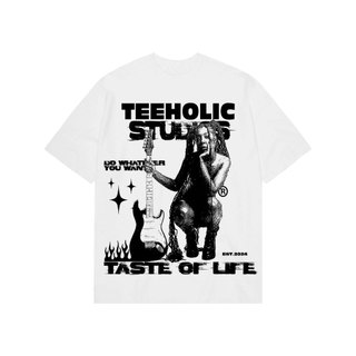 Áo thun in hình unisex nam nữ teeholic cotton cao cấp phong cách retro y2k màu đen trắng THS091223_326