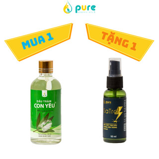 Dầu tràm con yêu pure 100% tinh dầu thiên nhiên - giúp làm ấm người, phòng cảm lạnh chai 100ml