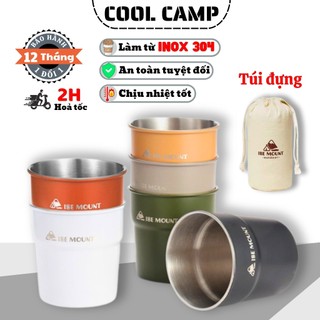 Cốc Camping Dã Ngoại Làm Từ Inox 304 Có Lớp Phủ Chống Ăn Mòn, Cốc Cafe Dã Ngoại  An Toàn Siêu Bền