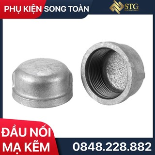 Đầu bịt thép mạ kẽm, bít ren trong sắt mạ kẽm phi 21 27 34 42 49 60mm