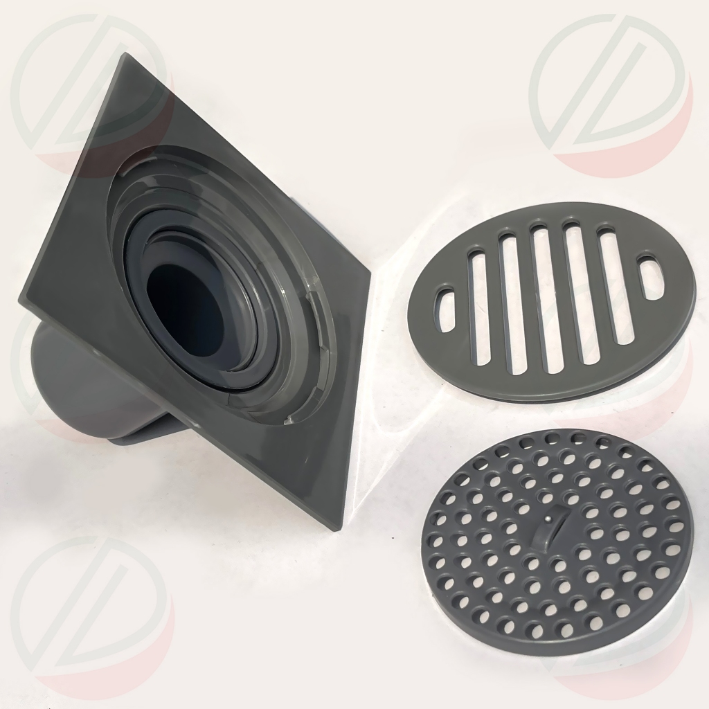 Hố Ga Phểu Thoát Sàn Lọc Rác Chống Hôi Bằng Nhựa ABS Không Lo Gỉ Sét - Nhiều màu mặt vuông 12x12cm