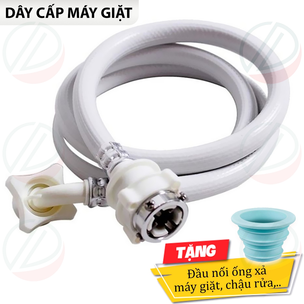 Dây Cấp Nước Máy Giặt Dài 1m4 - Tặng đầu nối ống xả máy giặt, chậu rửa bát chống hôi, chống côn trùng,..