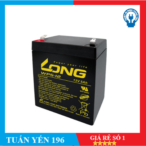 Bình Ắc Quy Khô Long 12V-5Ah WP5-12 - Chuyên Dùng Cho Nguồn Dự Phòng (UPS, Inverter, ...)