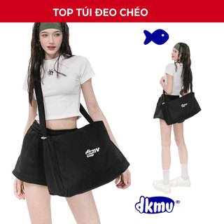 Túi đeo chéo canvas cỡ lớn màu đen Over Bag local brand DKMV | K-B011