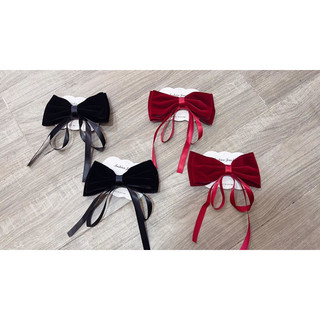Kẹp nơ nhung mix dây lụa cực xinh❤️