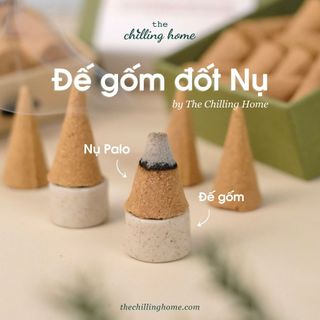 Đế gốm đốt nụ - đế đựng nụ palo santo xô thơm thảo mộc xông nhà - the chilling home