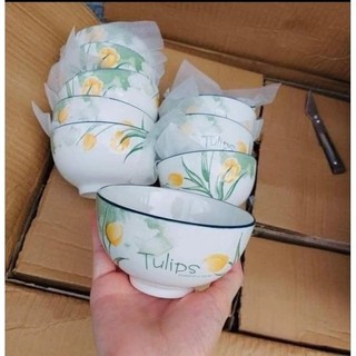 10 chén cơm hoa xanh bát tràng, chén ăn cơm, bát ăn cơm