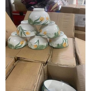 10 chén cơm hoa xanh bát tràng, chén ăn cơm, bát ăn cơm