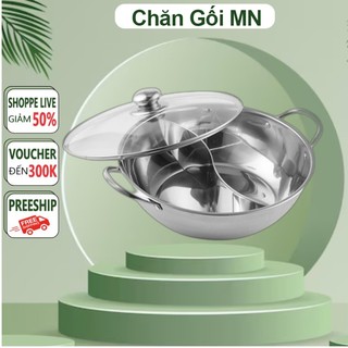 Nồi lẩu inox 2 ngăn 30cm , 32cm siêu tiện lợi