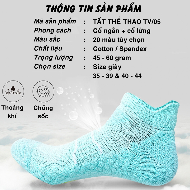 Tất Nữ Nam Chống Trơn Vớ Chạy Bộ Thể Thao Cổ Ngắn Cao Lửng Chính Hãng Cao Cấp Bóng Rổ Đá Banh Cầu Lông Gym CHEAP SPORT