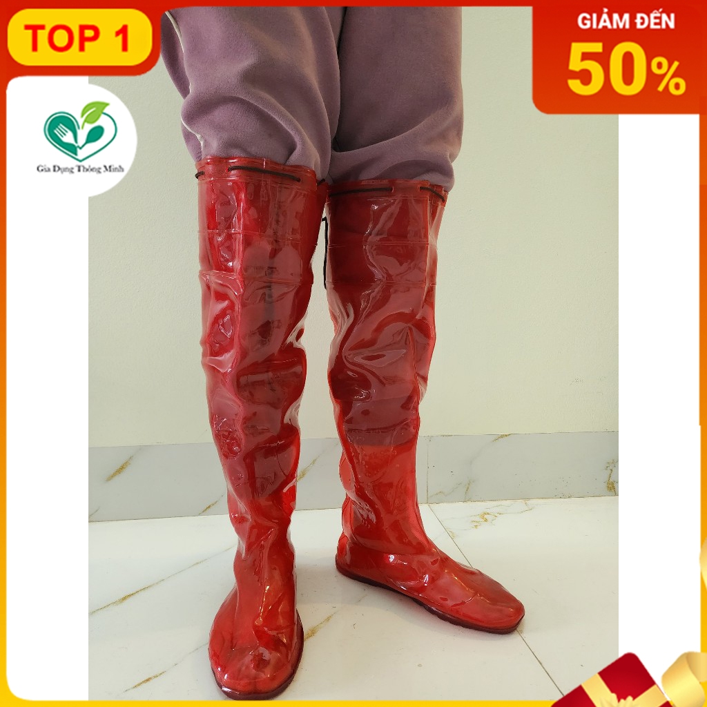 Ủng cao su MÀU ĐỎ đế cứng mẫu mới FULL size 36-42 ,ủng bảo hộ lao động,loại dày đẹp