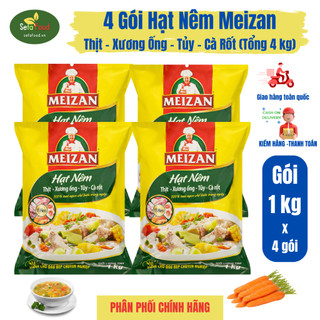 4 gói hạt nêm meizan vị heo thịt thăn xương ống tủy mỗi gói 1 kg