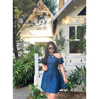 DENIM DRESS - ĐẦM JEAN CỔ YẾM BIGSIZE - DA085