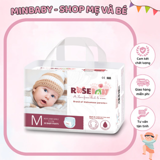 Bỉm Rose Baby Tã Dán - Tã Quần Tiêu Chuẩn Châu Âu, Thiết Kế Mỏng Gọn