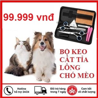 Bộ 8 món kéo cắt tỉa chuyên nghiệp tặng kèm lược + ví đựng kéo sang trọng professional barber scissors hairdressing