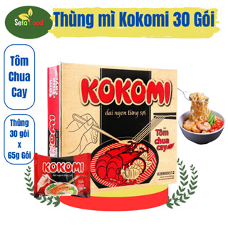 Thùng mì 30 gói Kokomi 65g Vị Tôm Chua Cay
