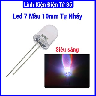 Led 10mm 7 màu 2 chân tự nháy siêu sáng