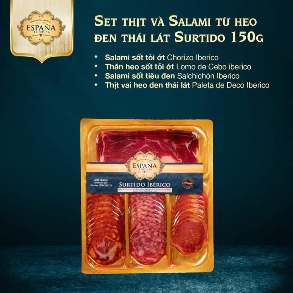 Set MIX JAMON & SALAMI ESPANA SURTIDO 150g, món quà ý nghĩa - Tây ban Nha