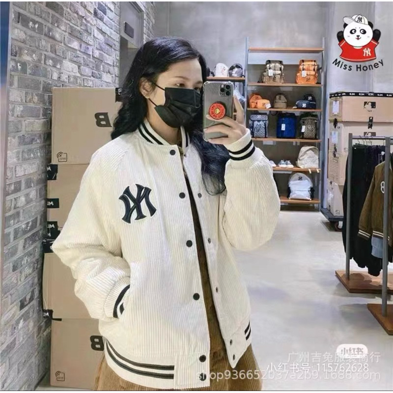 Bomber nhung MLB FROM UNISEX xịn xò