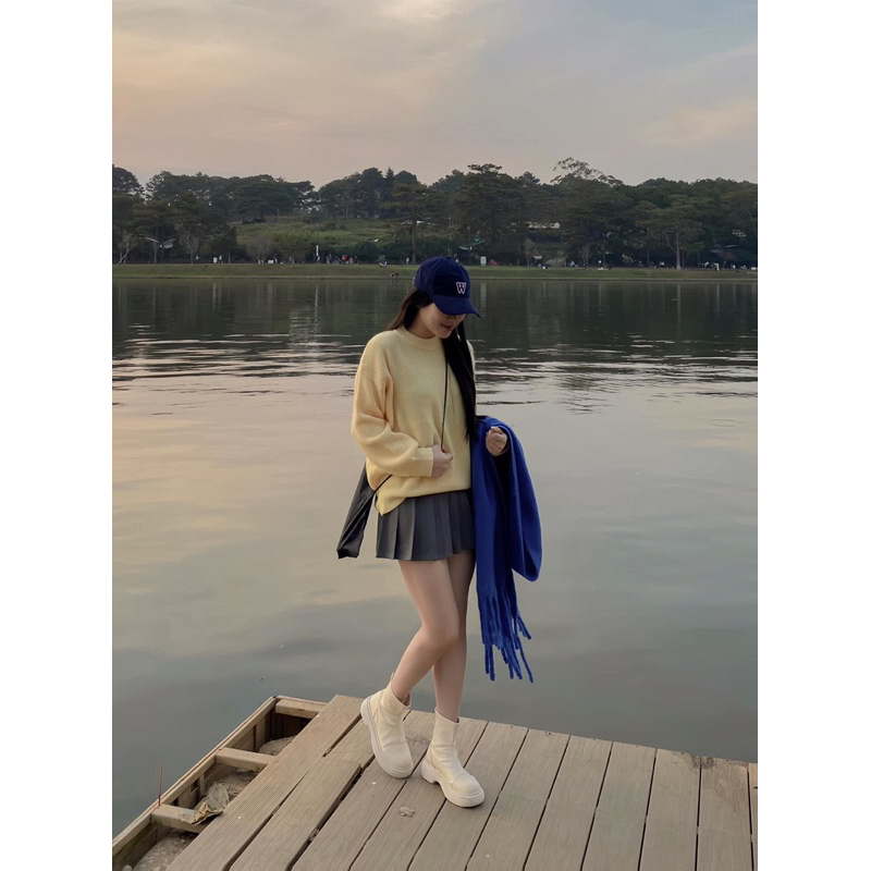 Áo len trơn mịn hàn quốc