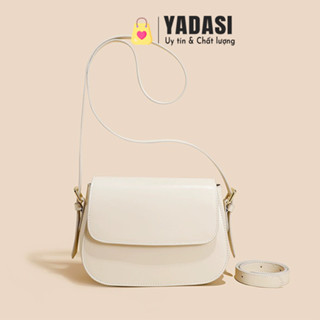 Túi xách nữ đẹp đeo chéo kẹp nách đeo vai da pu cao cấp nắp gập dáng trơn màu sắc basic dễ phối đồ YADASI STORE TX17