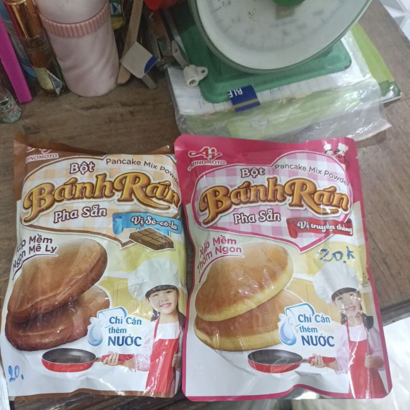 Bột Bánh rán 2 vị truyền thống socola bịch 200g