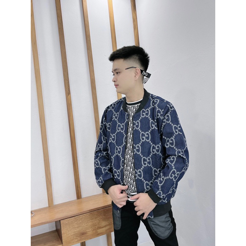 Áo khoác nam G.G hoạ tiết dệt sắc nét bản SUPPER hàng QC cao cấp
