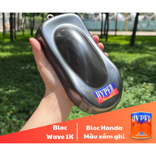 |bloc wave| sơn xe máy hyper màu xám ghi lốc máy honda 1k - 1 lít