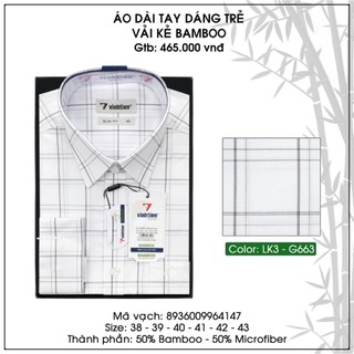 Áo Sơ Mi Dài Tay Bamboo SlimFit Vĩnh Tiến G663