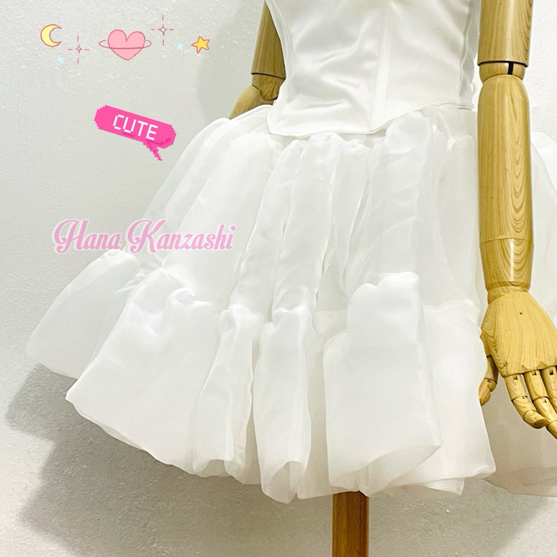Tùng phồng váy thiết kế 3 lớp dài 45cm siêu phồng, Tùng váy Lolita dài cực bung xoè